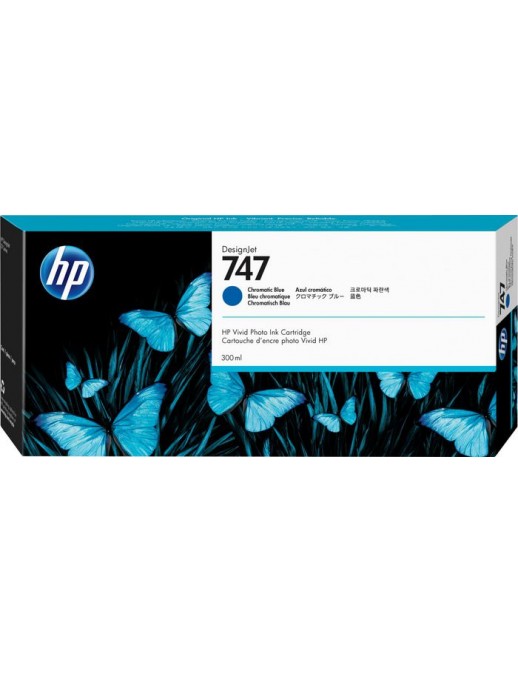 P2V85A P2V85A HP 747 300-ml Chromatic Blue DesignJet Ink Cartridge