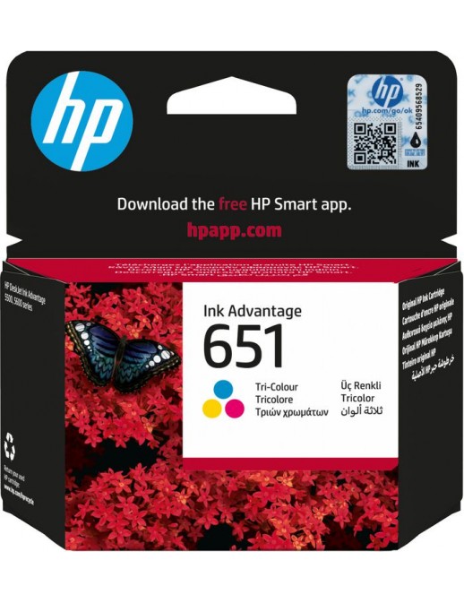 C2P11AE#BHK C2P11AEBHK HP 651 Tri-color Original Ink Advantage Cartridge