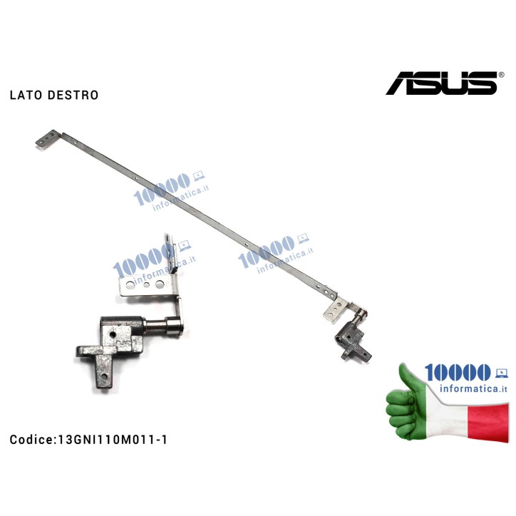Cerniera Hinge [DX] ASUS F3 F3J F3JC F3F F3H PRO57S M51 M51A M51V [LATO DESTRO] 13GNI110M011 13GNI110M011-1