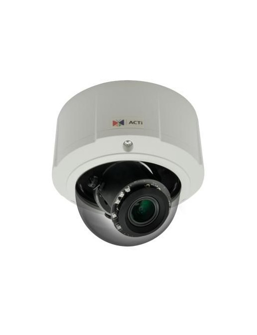 E817 ACTi 3MP, Outdoor, Zoom, Dome, D/N, Adaptive IR, WDR, 4.3x Zoom lens, f3.1-13.3mm/F1.4-4.0 (HOV:64.4°-26.4°), P-Iris, Auto 