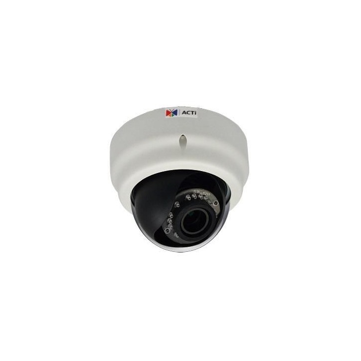 E63A ACTi 5MP, 1/3.2" CMOS, 1920x1080@30fps, Vari-focal Lens 2.8-12mm, F1.4, H.264/MJPEG, IR LED 30m, IK09 E63A ACTi 5MP, 1/3.2" CMOS, 1920x1080@30fps, Vari-focal Lens 2.8-12mm, F1.4, H.264/MJPEG, IR LED 30m, IK09