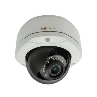 E83A E83A ACTi 5MP, Outdoor, Dome, D/N, Adaptive IR, Basic WDR, Vari-focal lens, f2.8-12mm/F1.4 (HOV:69.2°-28.2°), H.264, 108...