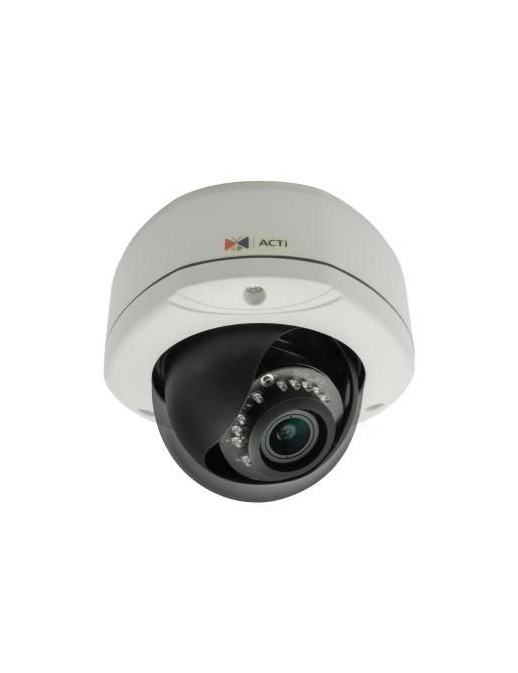 E83A ACTi 5MP, Outdoor, Dome, D/N, Adaptive IR, Basic WDR, Vari-focal lens, f2.8-12mm/F1.4 (HOV:69.2°-28.2°), H.264, 1080p/30fps