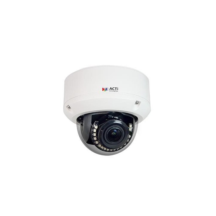 A817 ACTi 8 MP, 1/2.8 " CMOS, IR LED, 2.8-12mm, 3840x2160, WDR, RJ-45, MicroSDHC/XC, DC 12V, PoE, IP66, IK10, 139.38x129.75 mm