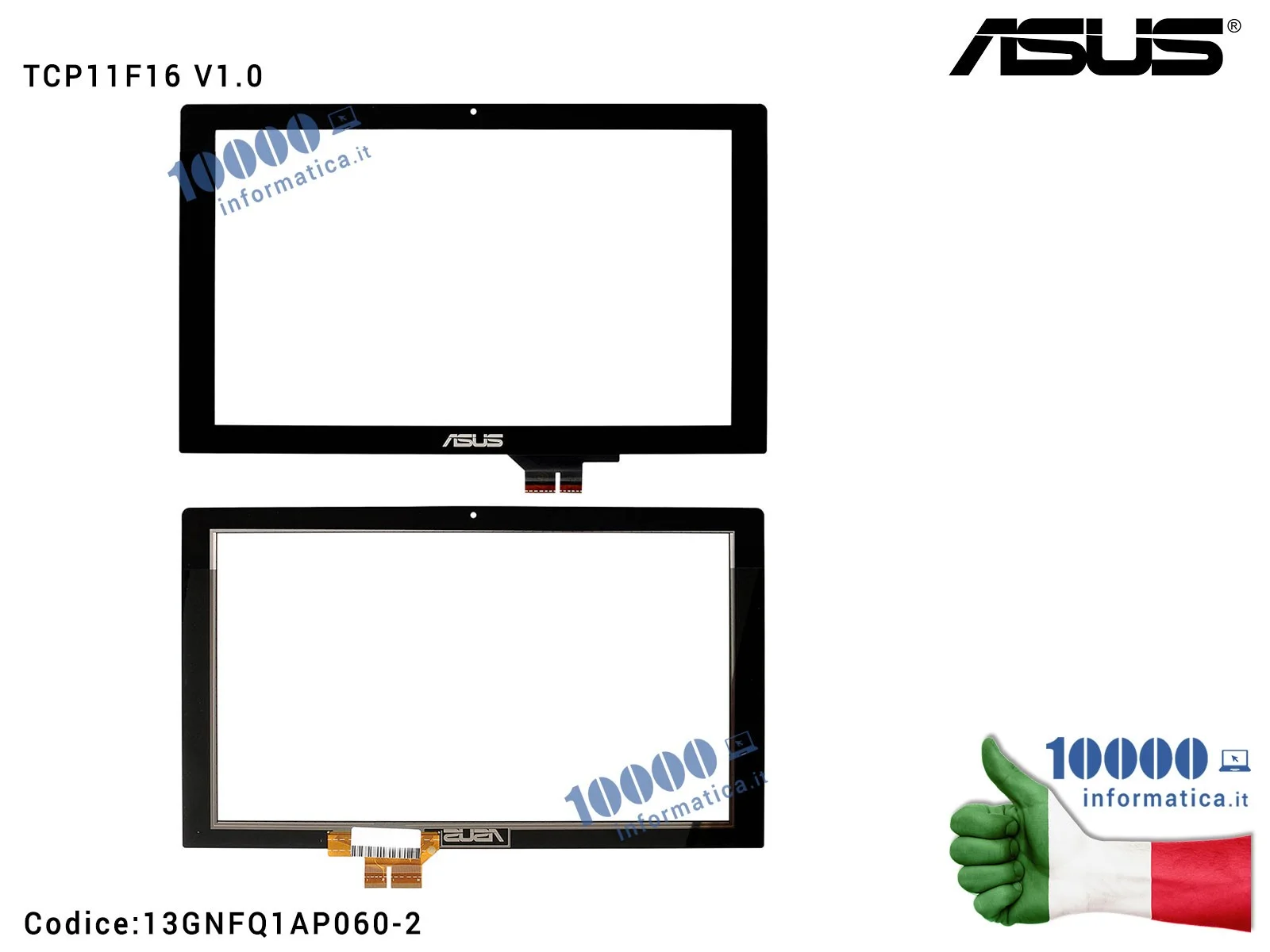 13GNFQ1AP060-2 Vetro Touch Screen ASUS VivoBook S200 S200E F200CA X202 X200CA Q200E X202E 11,6'' TCP11F16 V1.1