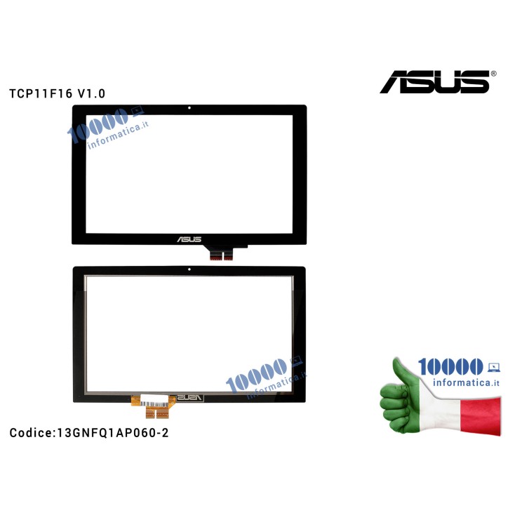 Vetro Touch Screen ASUS VivoBook S200 S200E F200CA X202 X200CA Q200E X202E 11,6'' TCP11F16 V1.1