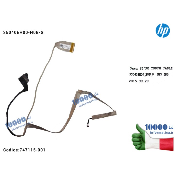 Cavo Flat LCD HP 15-D 15-D000 HP 250 G2 255 G2 255 G3 35040EH00-H0B-G 35040EU00-09M-G