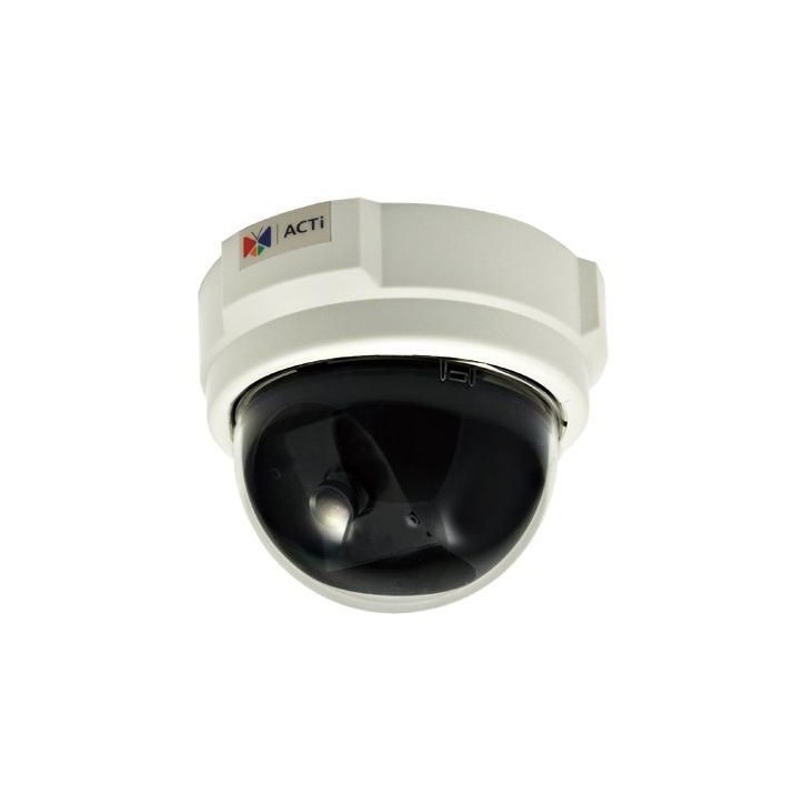 E51 ACTi 1MP Indoor Dome with Basic WDR, Fixed Lens E51 ACTi 1MP Indoor Dome with Basic WDR, Fixed Lens