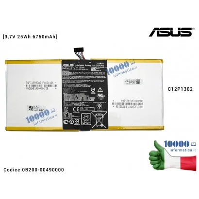 Batteria C12P1302 ASUS MeMO Pad ME302KL (K005) [3,7V 25Wh 6750mAh]