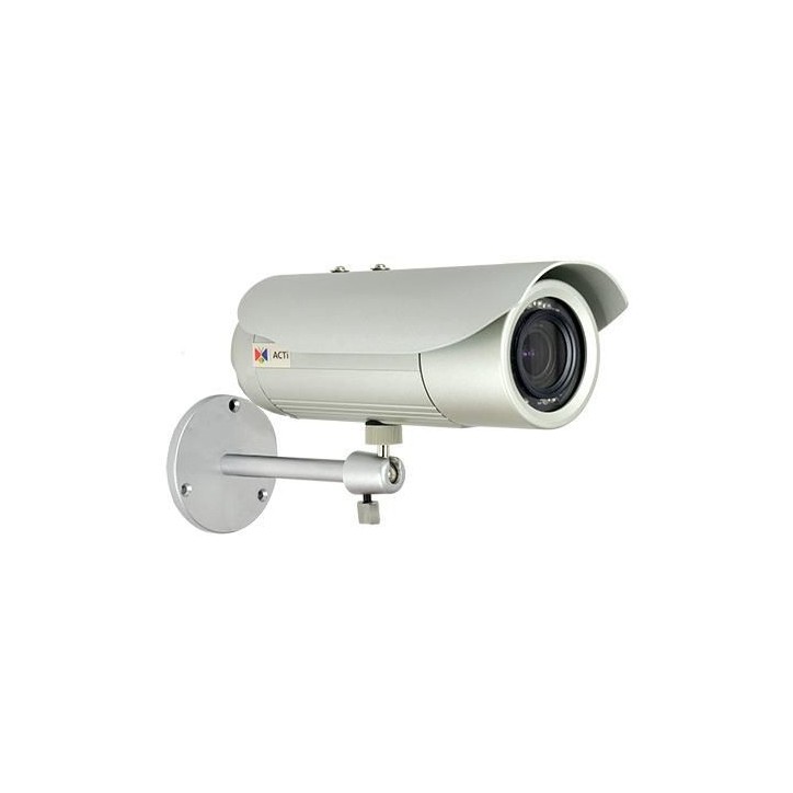 E43B ACTi 5 MPix, 1/3.2" CMOS, 2592 x 1944, WDR, 2.8 - 12 mm, 30 m IR, 52 dB (SNR), PoE, IP68 / IK10, 955 g