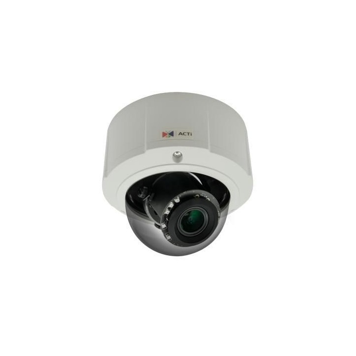 E816 ACTi 10MP, Outdoor, Zoom, Dome, D/N, Adaptive IR, WDR, 4.3x Zoom lens, f3.1-13.3mm/F1.4-4.0 (HOV:90.6°-34.3°), P-Iris, Auto