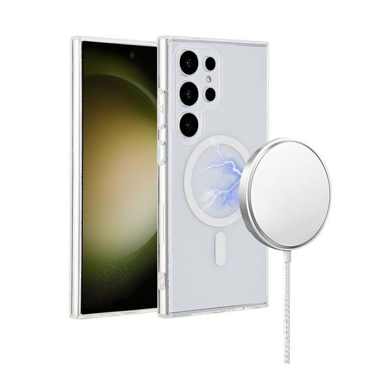 ES67403003-BULK eSTUFF Samsung Galaxy S24 Ultra INFINITE OSLO Magnetic Hybrid Cover - Transparent - 86% recycled plastic Samsung