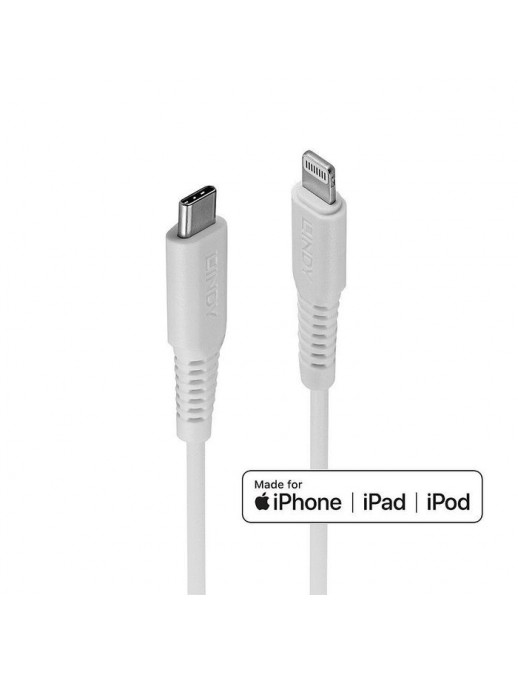 31316 31316 Lindy 1m USB Type C to Lightning Cable, White
