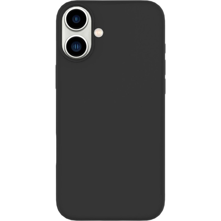 ES67120050-BULK eSTUFF iPhone 16 INFINITE RIGA Silicone Cover - Black - 76% recycled material Apple iPhone 16