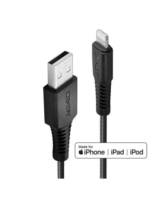 31292 Lindy 2M Reinforced Usb Type A To Lightning Cable 875175