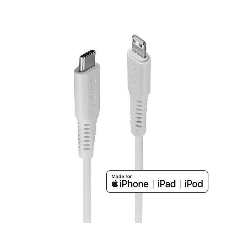 31318 Lindy 3M Usb C To Lightning Cable White 876409