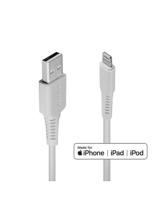 31326 Lindy 1M Usb To Lightning Cable White 875499