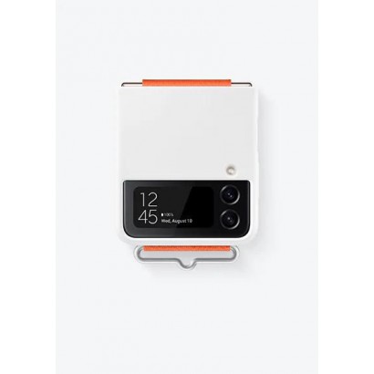 EF-GF721TWEGWW EF-GF721TWEGWW Samsung Flip4 White Silicone Cover With Strap