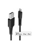 31319 31319 Lindy 0.5m USB Type A to Lightning Cable, Black