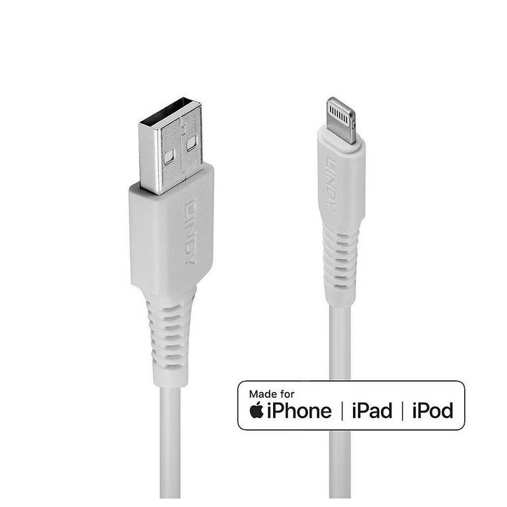 31327 Lindy 2m USB Type A to Lightning Cable White