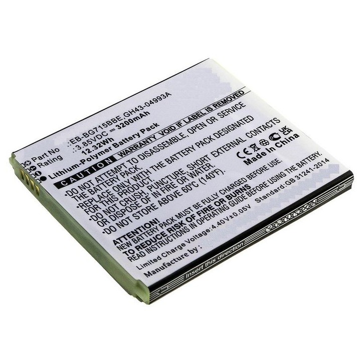 MBXSA-BA0193 CoreParts Battery for Samsung 12Wh Li-Pol 3.85V 3200mAh, for Samsung Galaxy Xcover Pro, SM-G715, SM-G715U, SM-G715F