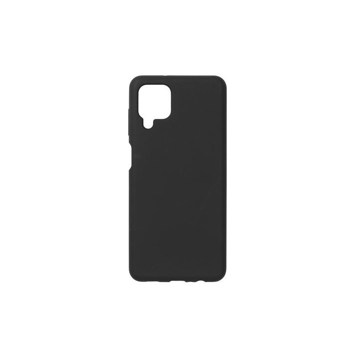 ES673146-BULK eSTUFF Samsung Galaxy Galaxy A12 MADRID Silicone Cover - Black Samsung Galaxy (Mobilephone) A12 (2020)