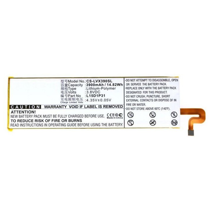 MBXTAB-BA059 CoreParts Battery for Lenovo Tablet 14.82Wh Li-Pol 3.8V 3900mAh Black for Lenovo Tablet Yoga Tab 3 Pro, Yoga Tab 3 