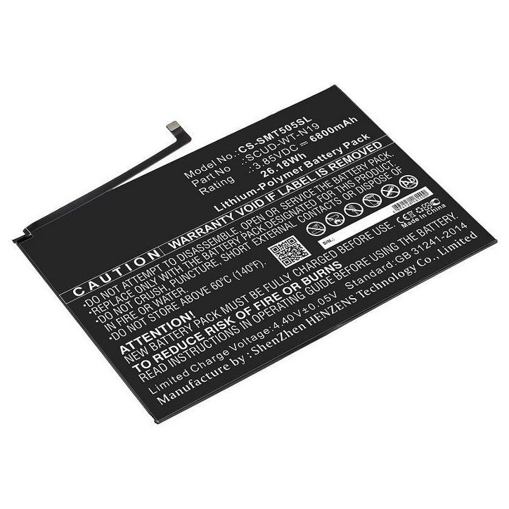 MBXTAB-BA100 CoreParts Battery for Samsung Tablet 26.18Wh Li-Pol 3.85V 6800mAh Black for Samsung Tablet Galaxy Tab A7 10.4 2020,