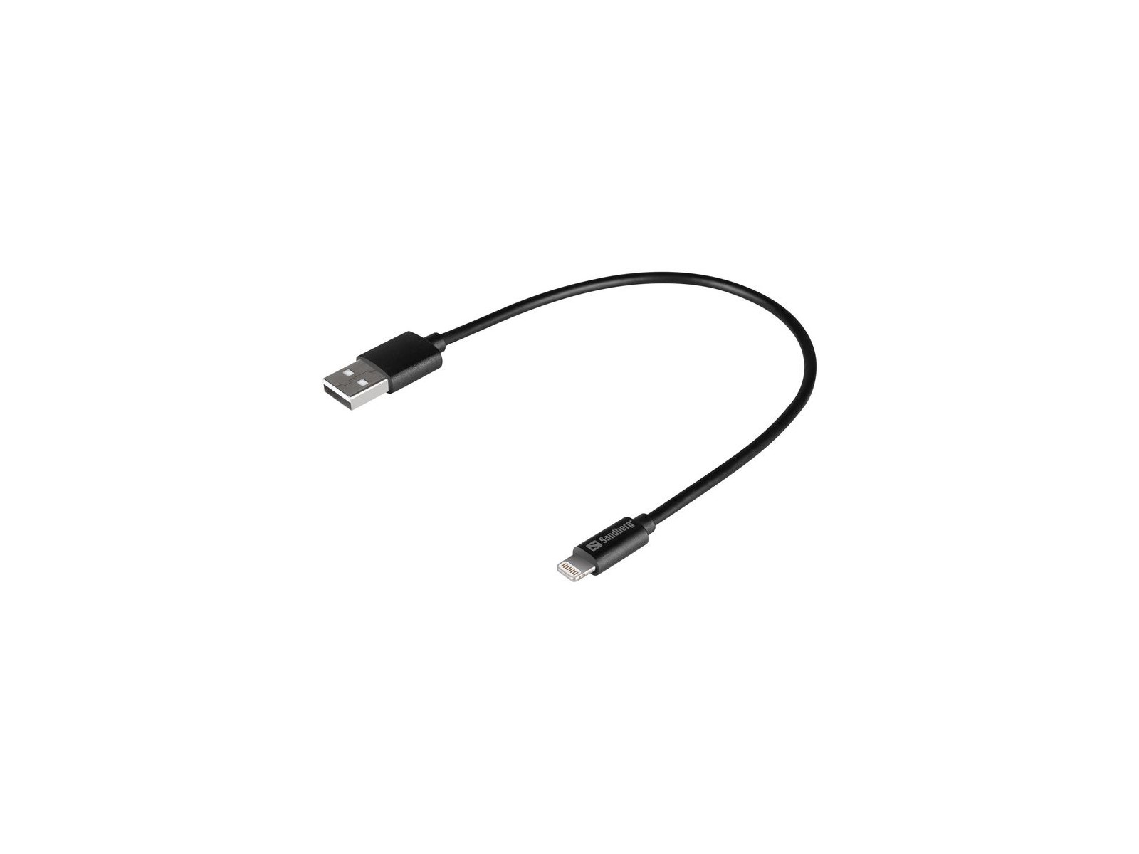 441-40 441-40 Sandberg USB to Lightning MFI 0.2m Black NONE - Only use for non-battery items
