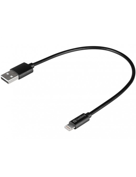 441-40 441-40 Sandberg USB to Lightning MFI 0.2m Black NONE - Only use for non-battery items