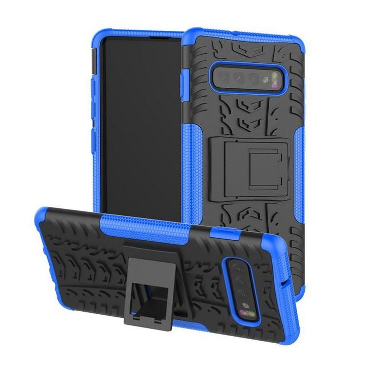 MOBX-COVER-S10SM-G973-BLU CoreParts S10 SM-G973 Blue Cover Samsung Galaxy S10 SM-G973 Shockproof Rugged Tire Armor Protective Ca