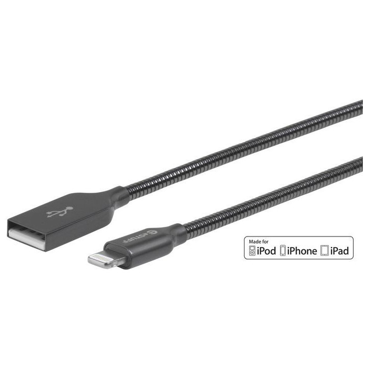 ES601065 eSTUFF Lightning Cable MFI 0,5m Gunmetal ME291ZM/A BULK, ME291ZM/A Apple iPad Pro 9.7-inch, Pro 12.9-inch (2018, 3rd ge