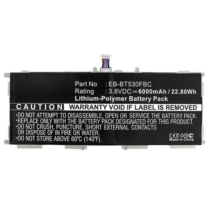 MBTAB0039 CoreParts Battery for Samsung Gal Tab4 26Wh Li-ion 3.8V 6800mAh for Samsung Galaxy Tab 4 10.1 SM-T530, Galaxy Tab 4 Ed MBTAB0039 CoreParts Battery for Samsung Gal Tab4 26Wh Li-ion 3.8V 6800mAh for Samsung Galaxy Tab 4 10.1 SM-T530, Galaxy Tab 4 Ed