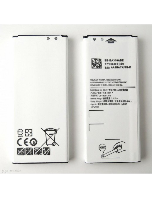 MSPP74043 MSPP74043 CoreParts Battery for Samsung Mobile 6.65Wh Li-ion 3.8V 1750mAh, Samsung Galaxy A3 (2016) EB-BA310ABE Sam...
