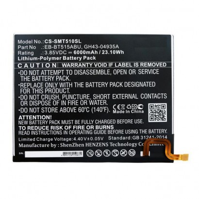 MBXTAB-BA101 MBXTAB-BA101 CoreParts Battery for Samsung Tablet 23.10Wh Li-Pol 3.85V 6000mAh Black for Samsung Tablet Galaxy T...