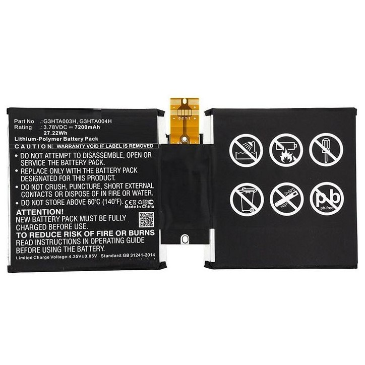 TABX-BAT-MIS164SL CoreParts Battery for Microsoft Mobile 27.5Wh Li-ion 3.78V 7270mAh, MSK-1645, Surface 3 10.8", Surface 3 1645 