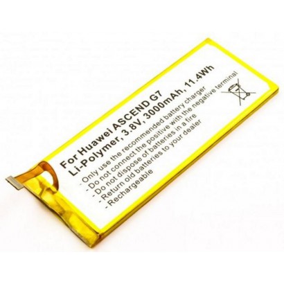 MOBX-HU-BAT0005 MOBX-HU-BAT0005 CoreParts Battery for Huawei Mobile 11.4Wh Li-ion 3.8V 3000mAh, Ascend G7 HB3748B8EBC Huawei ...