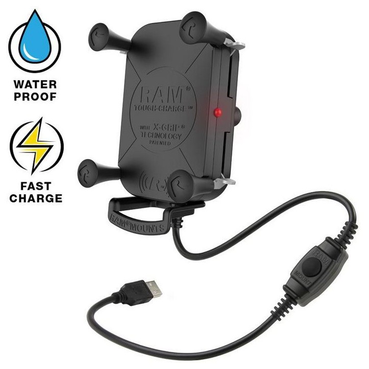RAM-HOL-UN12WB RAM Mounts Tough-Charge™ with X-Grip® Tech Waterproof Wireless Charging Holder RAM-HOL-UN12WB