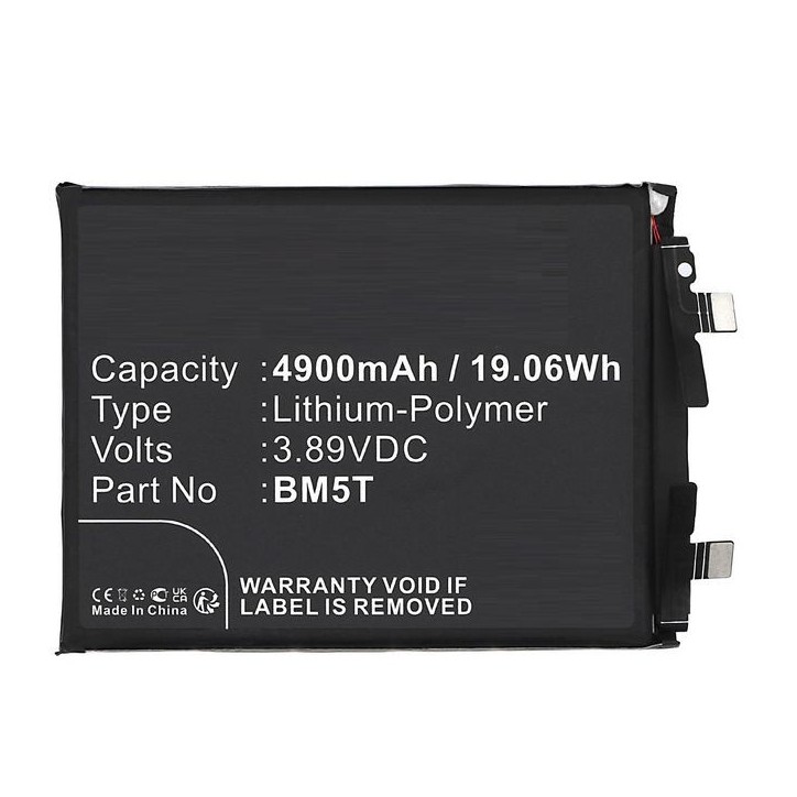 MBXMP-BA1841 CoreParts Battery for Xiaomi, Poco Mobile, SmartPhone 3.89V 4900mAh 19.06Wh 2306EPN60G,13T 5G, X6 Pro BM5T