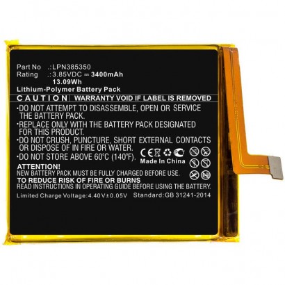 MBXMP-BA436 CoreParts Mobile Battery for Crosscall 13.09Wh Li-Pol 3.85V 3400mAh Black for Crosscall Mobile, SmartPhone Action X3