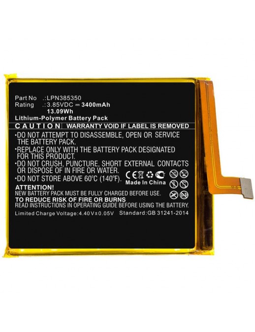 MBXMP-BA436 MBXMP-BA436 CoreParts Mobile Battery for Crosscall 13.09Wh Li-Pol 3.85V 3400mAh Black for Crosscall Mobile, Smart...