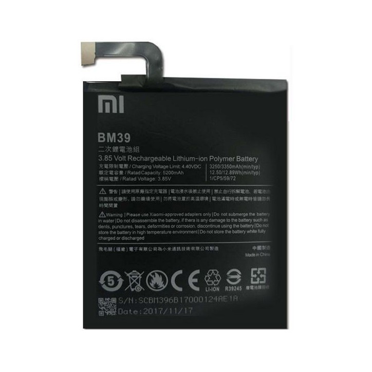 MOBX-XMI-MI6-BAT CoreParts Battery for Mi Mobile 12.73Wh Li-ion 3.8V 3350mAh, Mi 6 BM39 Battery Xiaomi Mi 6
