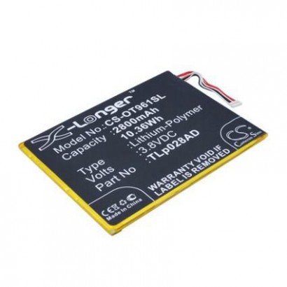 MOBX-BAT-OT961SL MOBX-BAT-OT961SL CoreParts Battery for Alcatel Mobile 10.64Wh Li-ion 3.8V 2800mAh, ONE TOUCH PIXI 7, OT-9006...