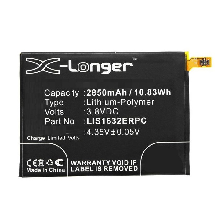 MOBX-BAT-ERF833XL CoreParts Battery for Sony Ericsson 10.83Wh Li-ion 3.8V 2850mAh, for F8331, F8332, Xperia XZ, Xperia XZ Dual S
