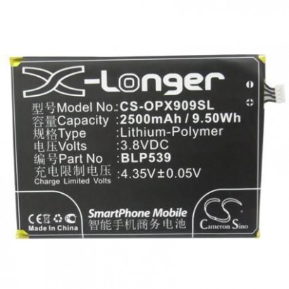 MOBX-BAT-OPX909SL MOBX-BAT-OPX909SL CoreParts Battery for OPPO Mobile 9.5Wh Li-ion 3.8V 2500mAh, FIND 5, X909, X909T BLP539