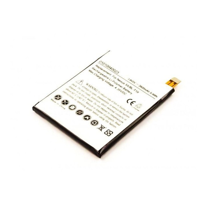 MBXLG-BA0003 CoreParts Battery for Mobile 10Wh Li-Pol 3.8V 2600mAh LG Nexus 5X BL-T19 NEXUS 5X, NEXUS 5X LTE BULLHEAD, H790, H79