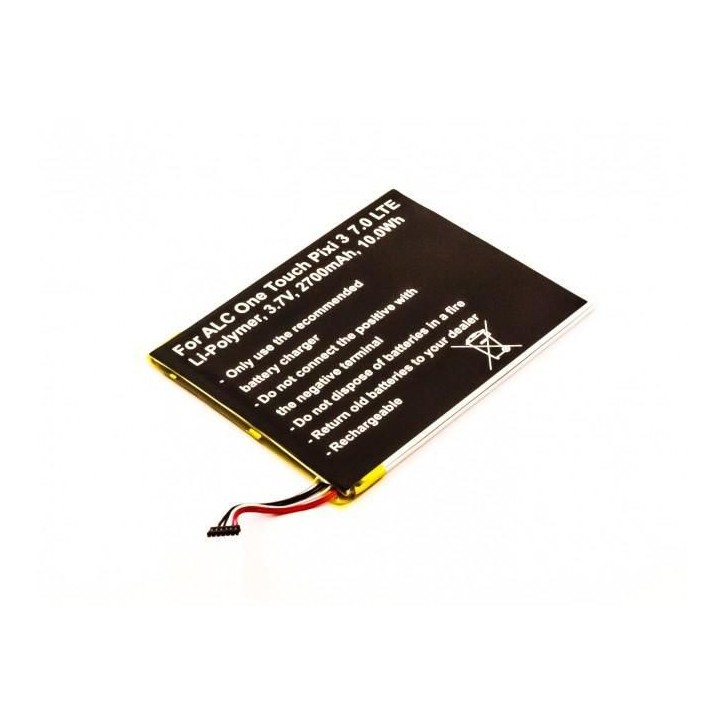 MBXAL0011 CoreParts Battery for Mobile 10Wh Li-Pol 3.7V 2700mAh Alcatel One Touch PIXI 3 7.0 4G, One Touch PIXI 3 7.0 LTE TLP028