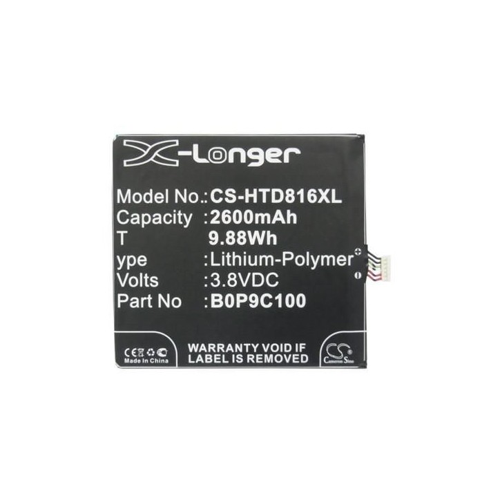 MOBX-BAT-HTD816XL CoreParts Battery for HTC Mobile 9.88Wh Li-ion 3.8V 2600mAh, 0P9C300, A5, D816D, D816N, D816W, DESIRE 816, DES