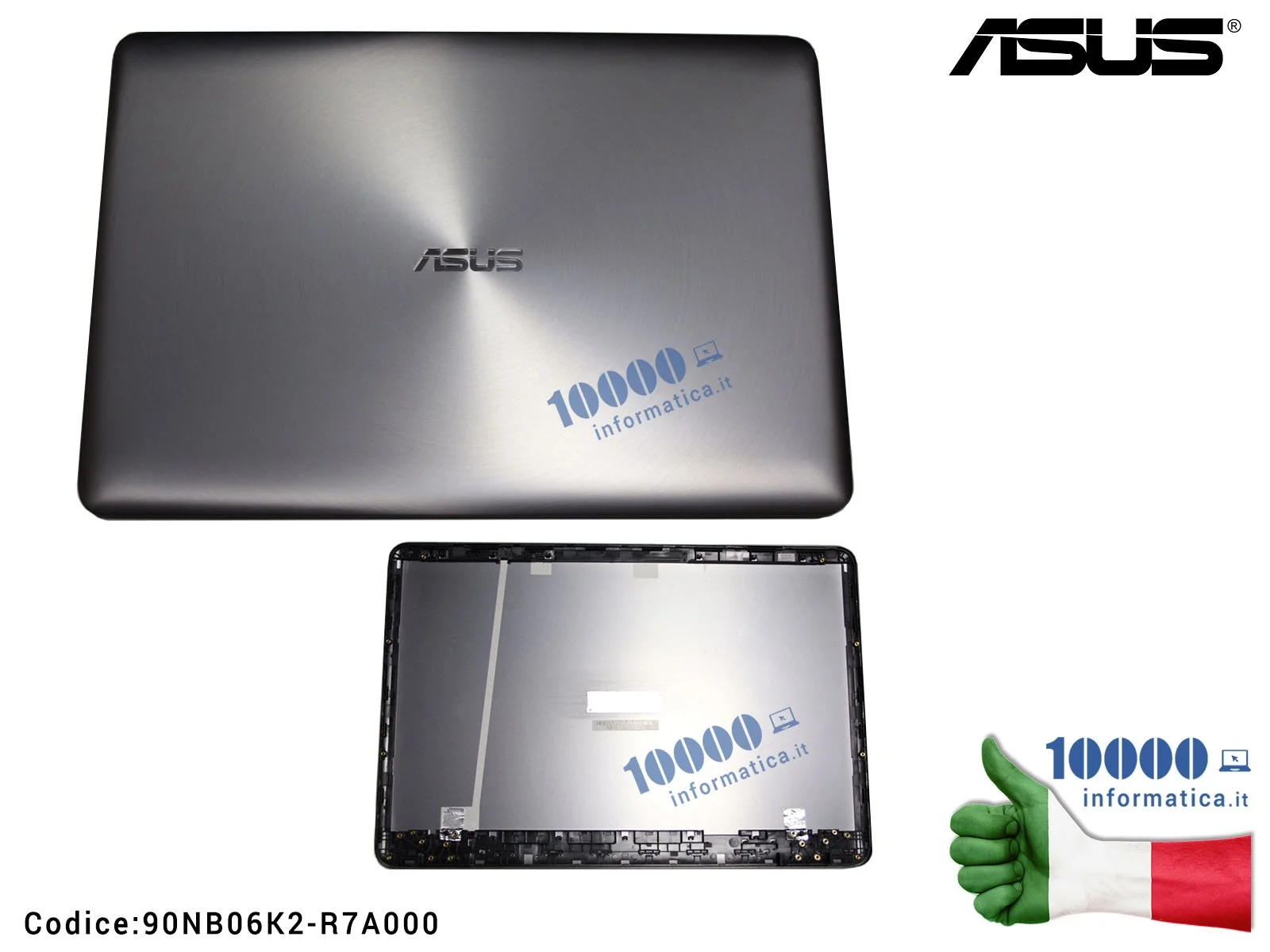 90NB06K2-R7A000 Cover LCD ASUS N751 N751J N751JX N751JK (SILVER) 13NB06K2AM0121
