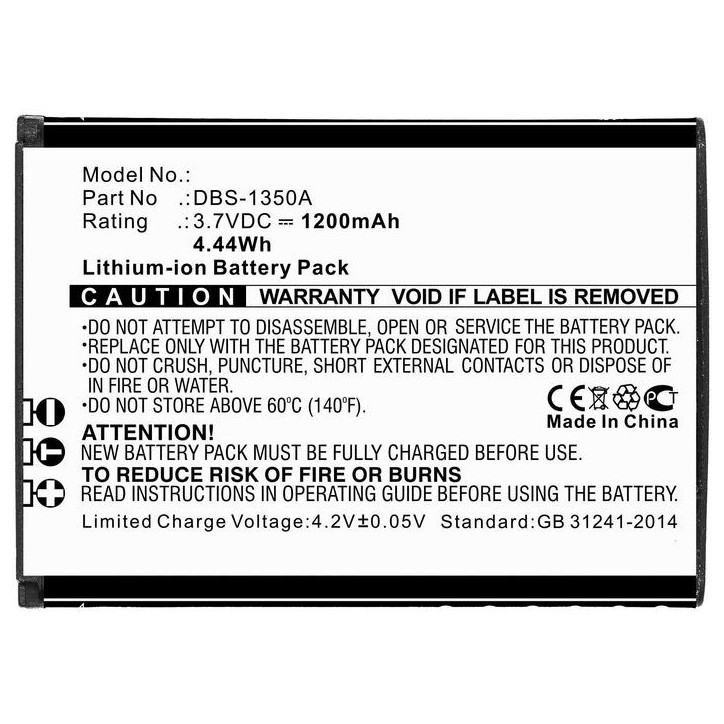 MBXMP-BA1320 CoreParts Mobile Battery for Doro 4.44Wh Li-Pol 3.7V 1200mAh Black for 7050 Flip, 7060, 7070, 7441, DFC-0180, Smart